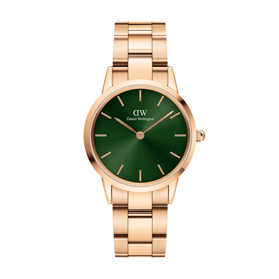 Daniel Wellington Iconic Link Emeradl orologio unisex gold/verde 36mm DW00100419
