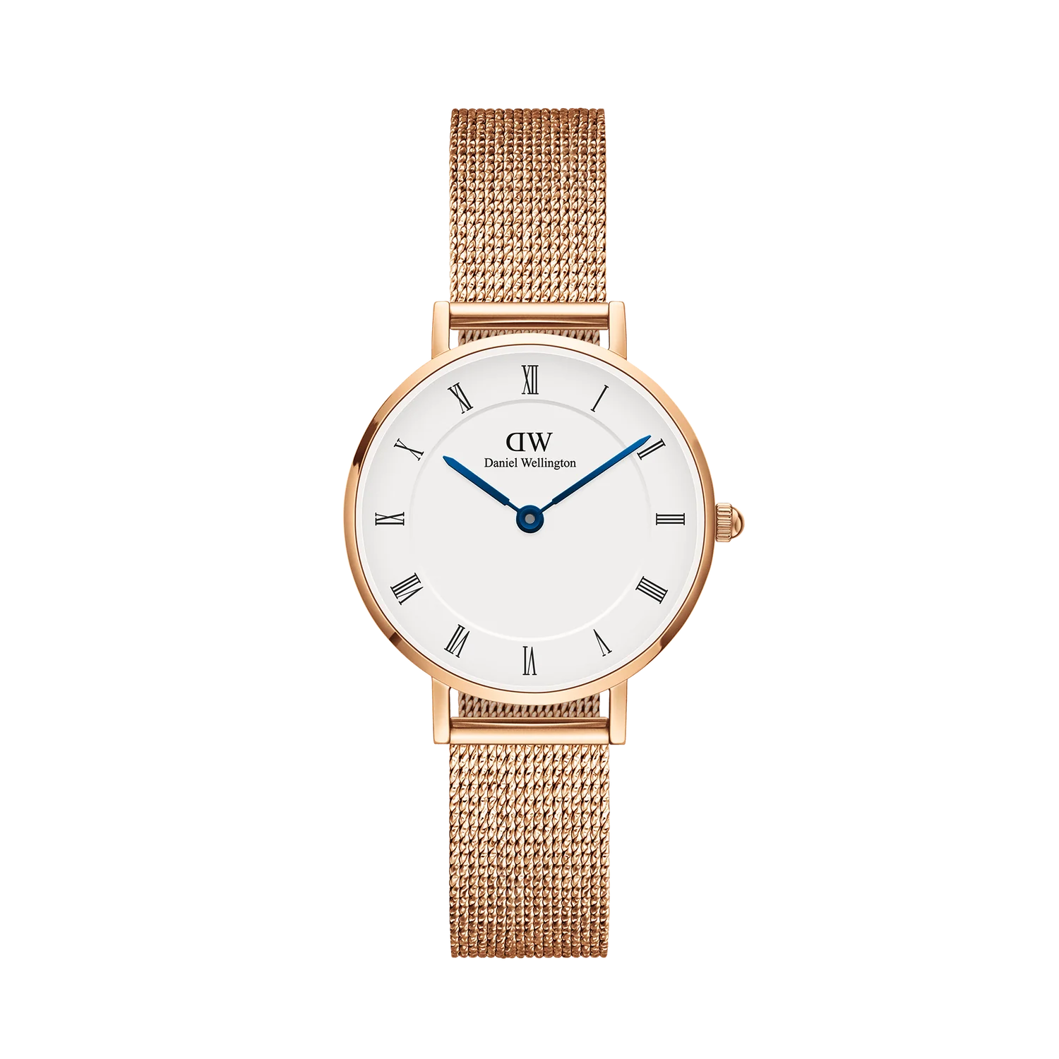 Orologio Daniel Wellington Petite Roman Numerals Melrose Solo Tempo Rose Gold 28mm Bianco da Donna DW00100681