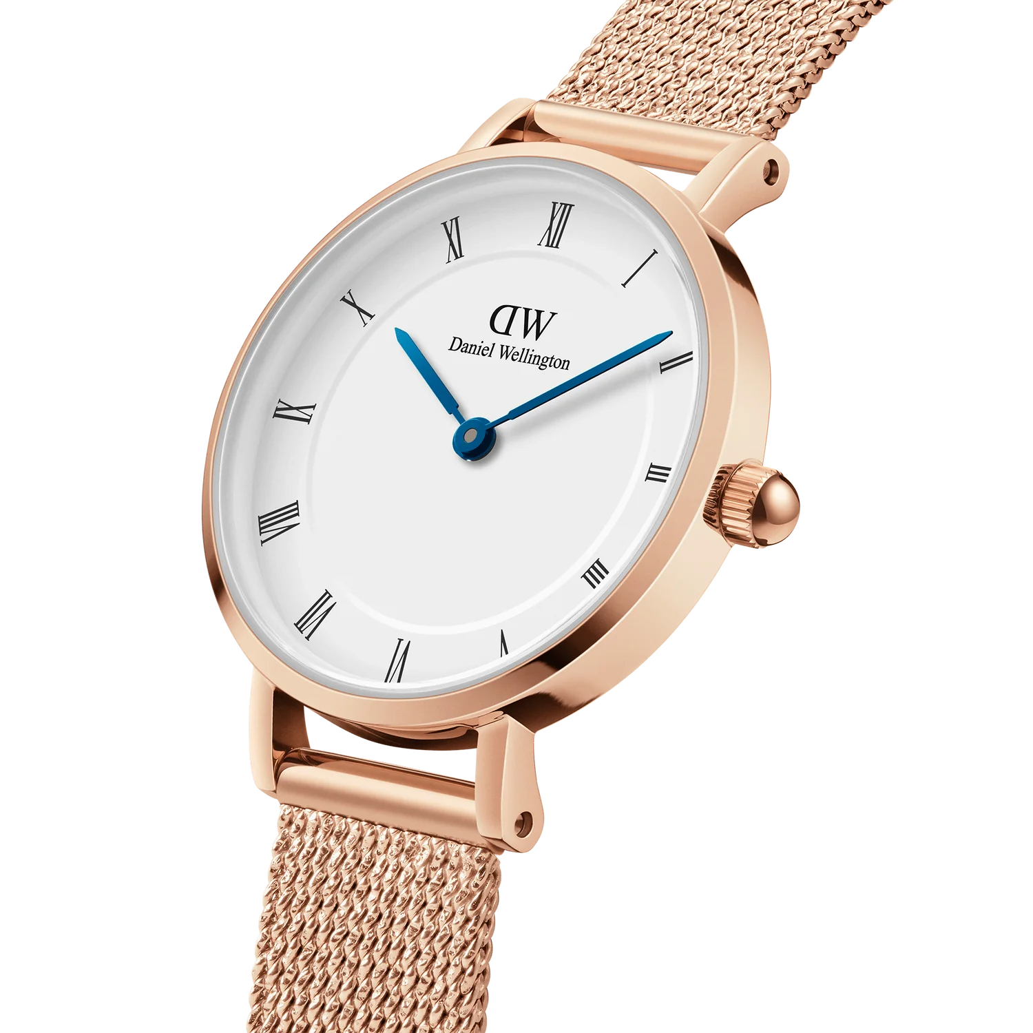 Orologio Daniel Wellington Petite Roman Numerals Melrose Solo Tempo Rose Gold 28mm Bianco da Donna DW00100681
