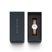 Orologio Daniel Wellington Petite Roman Numerals Melrose Solo Tempo Rose Gold 28mm Bianco da Donna DW00100681