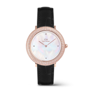 Daniel Wellington - Crystalline Bezel Black Croc Rose Gold
