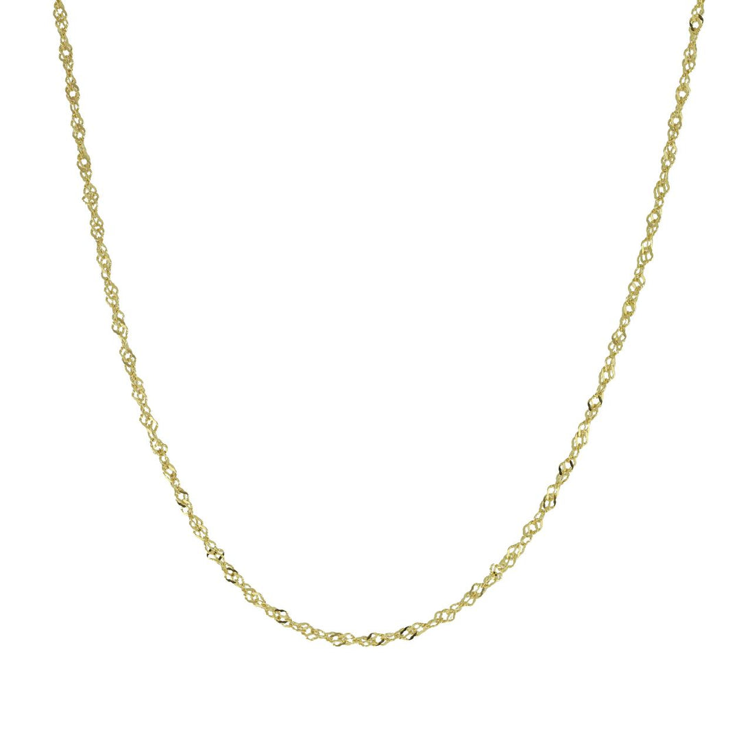 igold - Collana in oro giallo 375% 9 kt a maglia diamantata