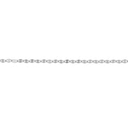 igold - Collana in oro bianco 375% 9 kt a maglia alternata lucida