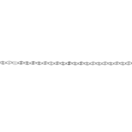 igold - Collana in oro bianco 375% 9 kt a maglia alternata lucida