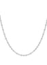 igold - Collana in oro bianco 375% 9 kt a maglia alternata lucida