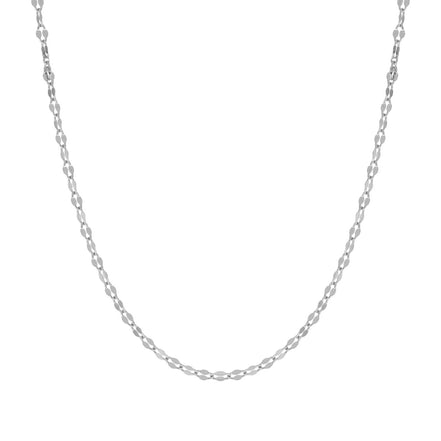 igold - Collana in oro bianco 375% 9 kt a maglia alternata lucida