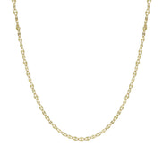 igold - Collana in oro giallo 375% 9 kt a maglia alternata lucida