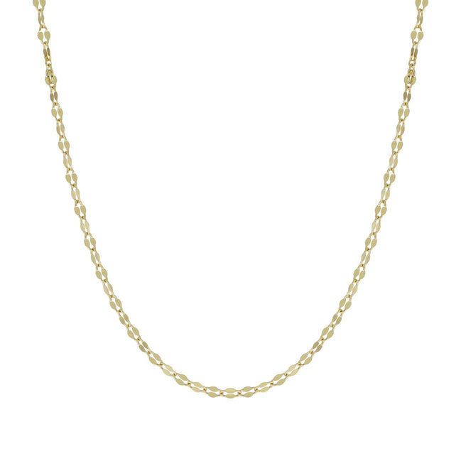 igold - Collana in oro giallo 375% 9 kt a maglia alternata lucida
