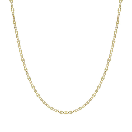 igold - Collana in oro giallo 375% 9 kt a maglia alternata lucida