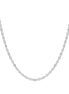 igold - Collana in oro bianco 375% 9 kt a maglia ovale diamantata