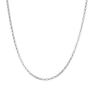 igold - Collana in oro bianco 375% 9 kt a maglia forzatina