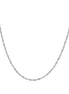 igold - Collana in oro bianco 375% 9 kt a maglia diamantata