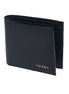 Portafoglio in pelle saffiano nero e logo in argento 925, Gerba.  GB001BLACK.