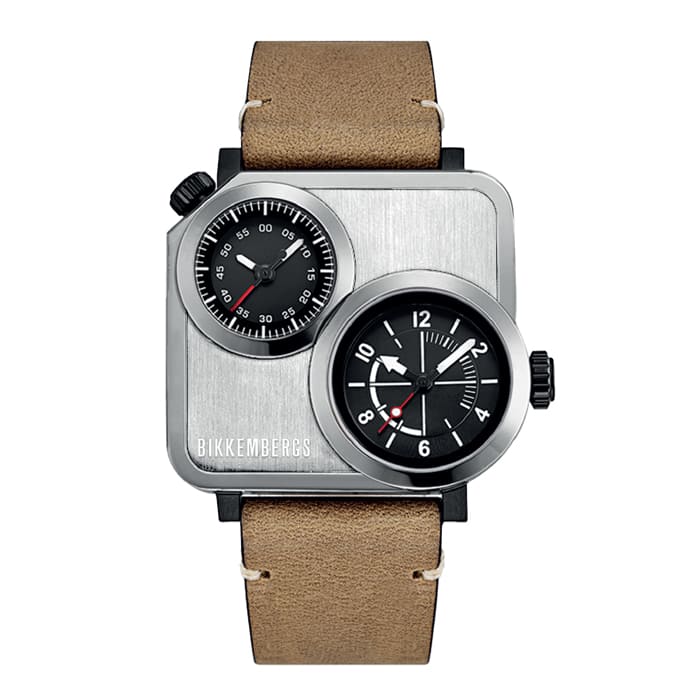 Bikkembergs – Orologio Uomo Pilot acciaio – pelle brown BKA28