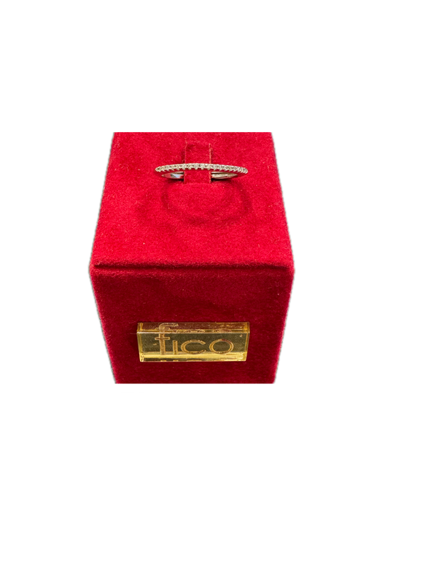 Fico Gioielli - Anello Regolabile in Argento 925 con Zirconi