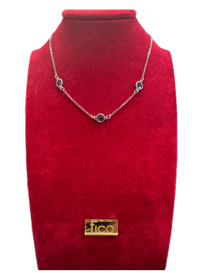 Fico Gioielli - Collana in Argento 925 con Pietre blu