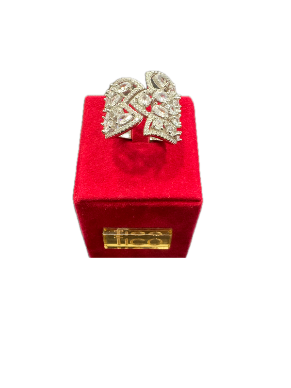 Fico Gioielli -  Anello Regolabile in Argento 925 con Zirconi Bianchi