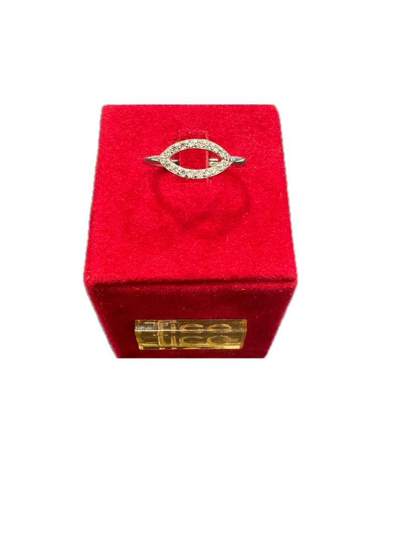 Fico Gioielli - Anello Regolabile in Argento 925 con Occhio Zirconato