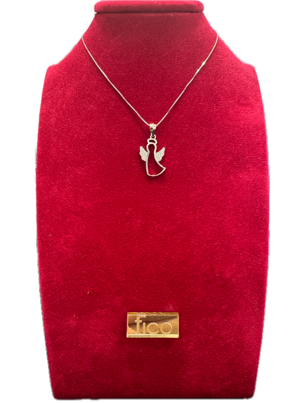 Fico Gioielli - Collana in Argento 925 con Angioletto e Zirconi