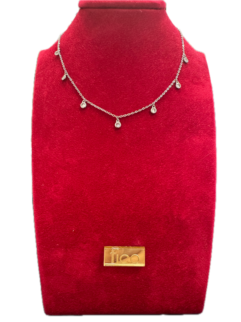 Fico Gioielli - Collana in Argento 925 con pendenti zirconati