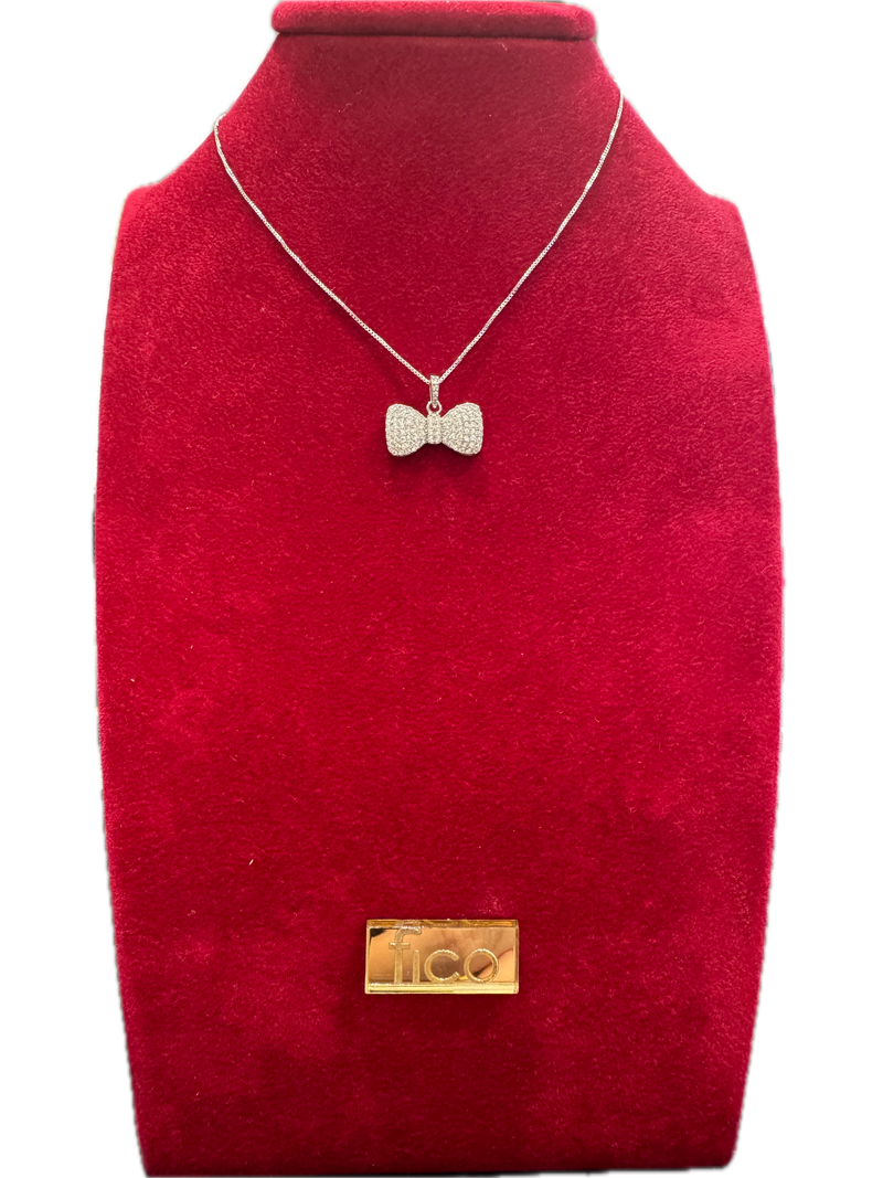 Fico Gioielli - Collana in Argento 925 con Papillon zirconato
