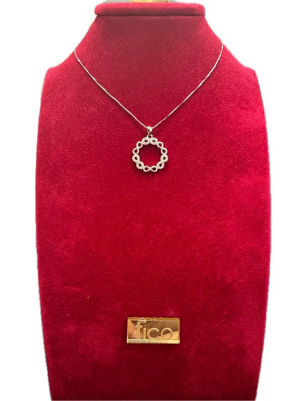Fico Gioielli - Collana in Argento 925 con Pendente Cerchio infinito