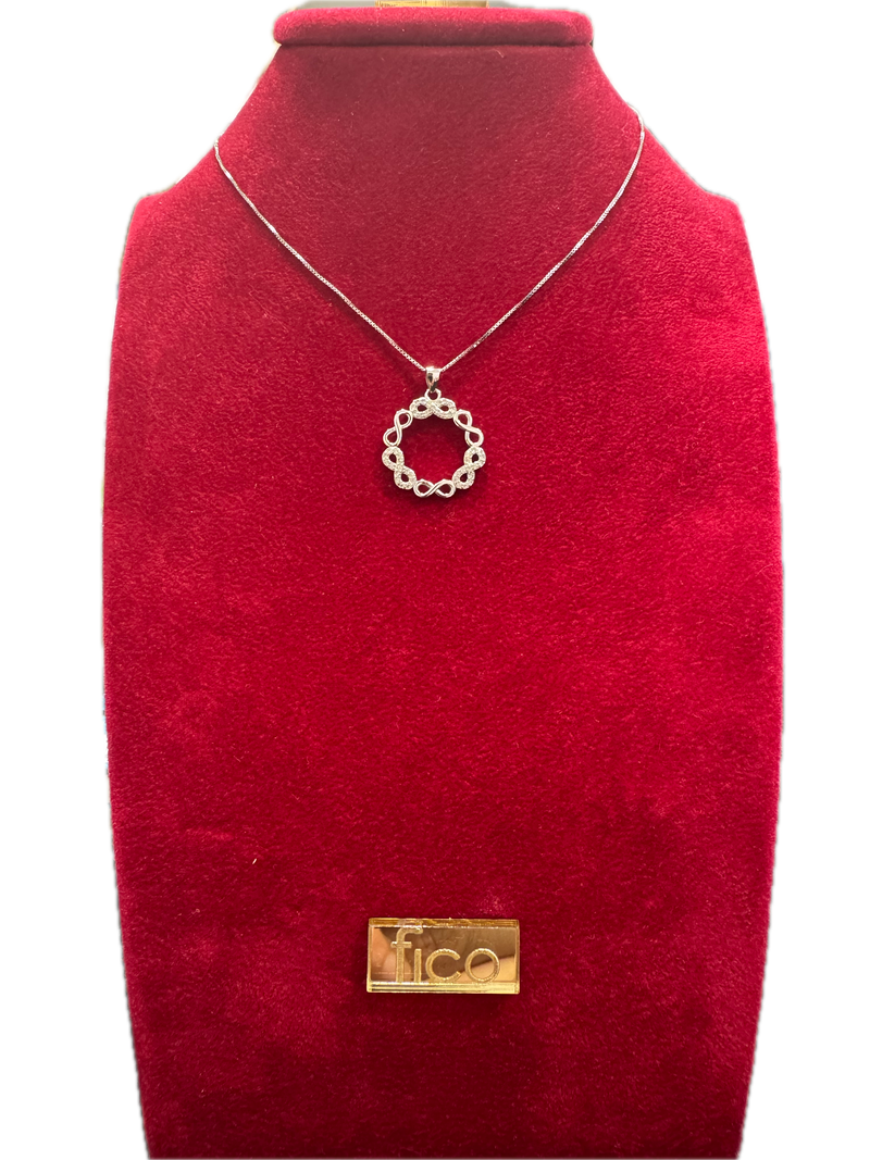 Fico Gioielli - Collana in Argento 925 con Pendente Cerchio infinito