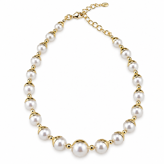 Collana Finitura Oro con Conchiglia Ricoperta - J7423