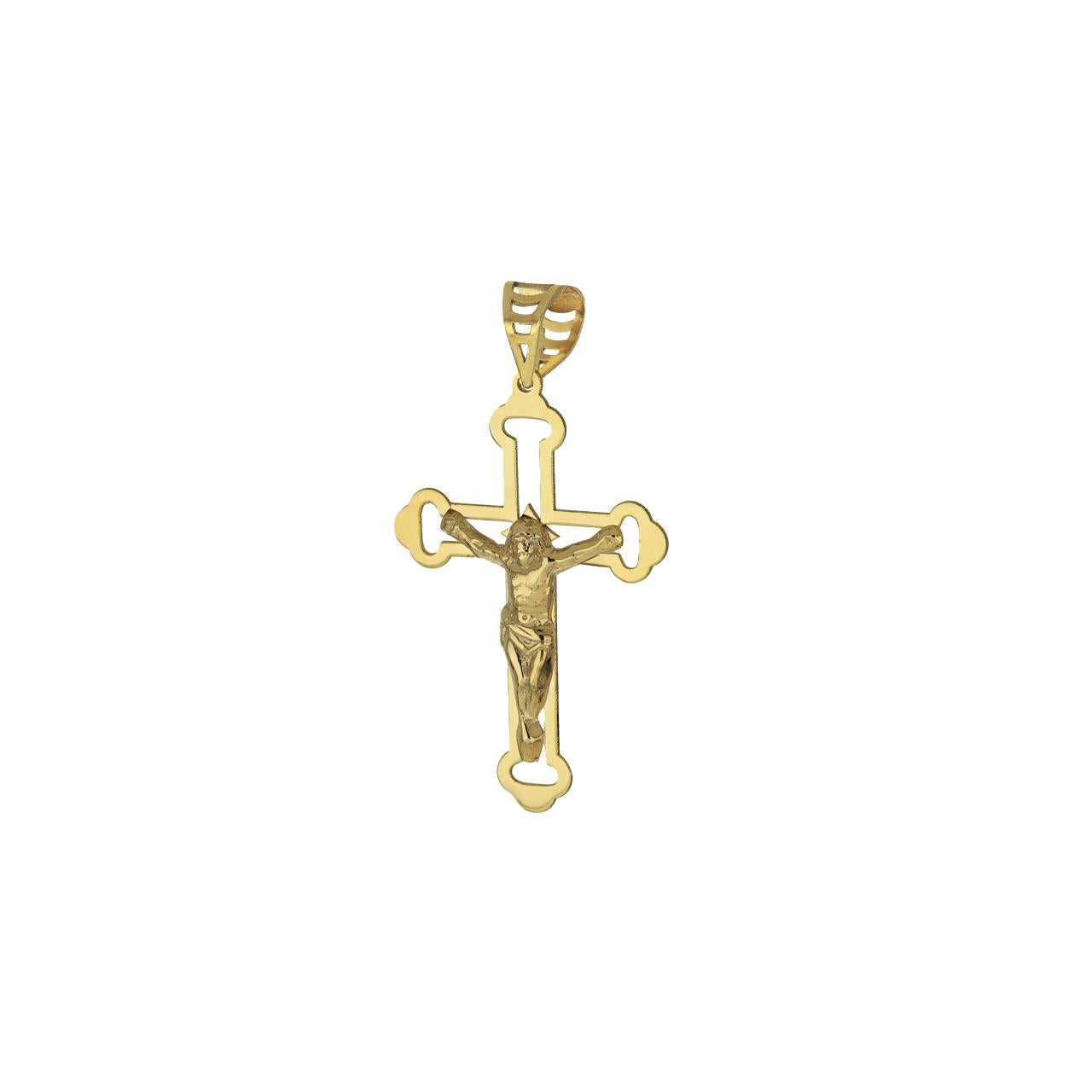 igold - Ciondolo Croce in Oro 375 % 9kt