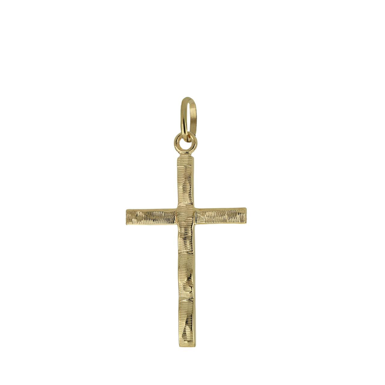 igold - Ciondolo Croce in Oro 375% 9kt