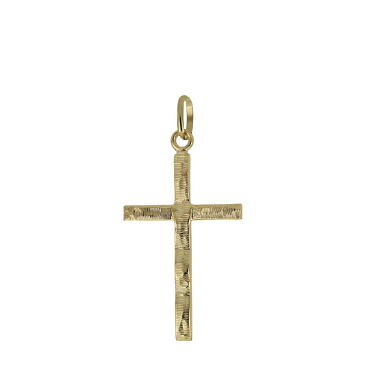 igold - Ciondolo Croce in Oro 375% 9kt