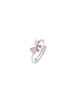 luca barra - ANELLO IN ACCIAIO, FIOCCO CON SMALTO ROSA E FUCSIA