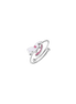 luca barra - ANELLO IN ACCIAIO, CAVALLO A DONDOLO CON SMALTO ROSA E FUCSIA