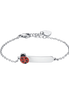 luca barra - BRACCIALE BAMBINA PERSONALIZZABILE IN ACCIAIO CON COCCINELLA