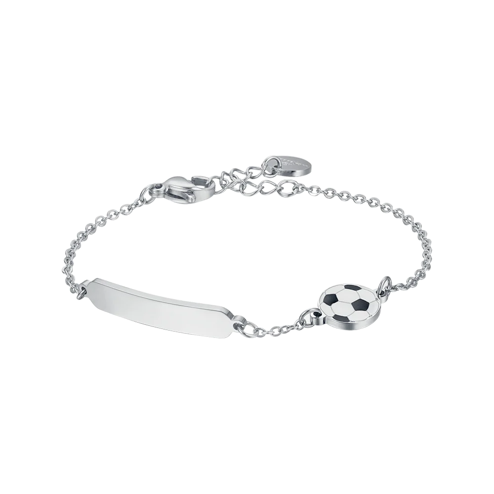 luca barra - BRACCIALE BAMBINO IN ACCIAIO CON PALLONE