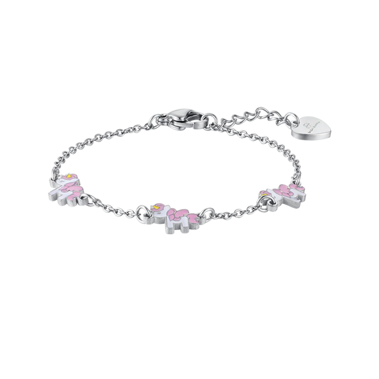 luca barra - BRACCIALE BAMBINA IN ACCIAIO CON UNICORNI