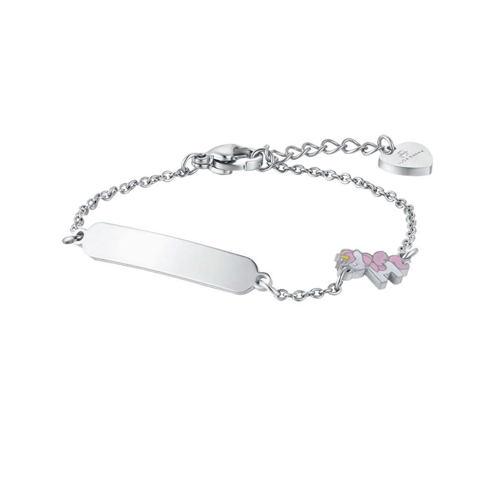 luca barra - BRACCIALE BAMBINA IN ACCIAIO CON UNICORNO