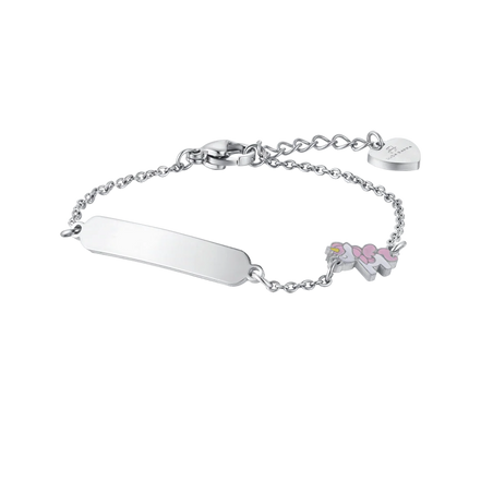 luca barra - BRACCIALE BAMBINA IN ACCIAIO CON UNICORNO