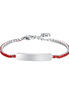 luca barra - BRACCIALE TENNIS BAMBINA IN ACCIAIO CON CRISTALLI ROSSI E PIASTRA