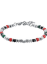 luca barra - BRACCIALE BAMBINO IN ACCIAIO CON PIETRE MULTICOLOR