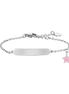 luca barra - BRACCIALE BAMBINA IN ACCIAIO con stellina in SMALTO ROSA E PIASTRA
