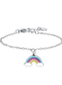 luca barra - BRACCIALE BAMBINA IN ACCIAIO CON ARCOBALENO