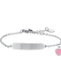 luca barra - BRACCIALE BAMBINA IN ACCIAIO CON CUORE E PIASTRA