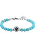 luca barra - BRACCIALE BAMBINO IN ACCIAIO TIMONE CON PIETRE TURCHESI