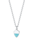 luca barra - COLLANA BAMBINO IN ACCIAIO CON SMALTO BIANCO E AZZURRO