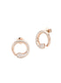 orecchini boccadamo KOR036RS  contrarié con zirconi color oro rosa