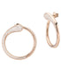 KOR038RS Orecchini contrarié con zirconi color oro rosa