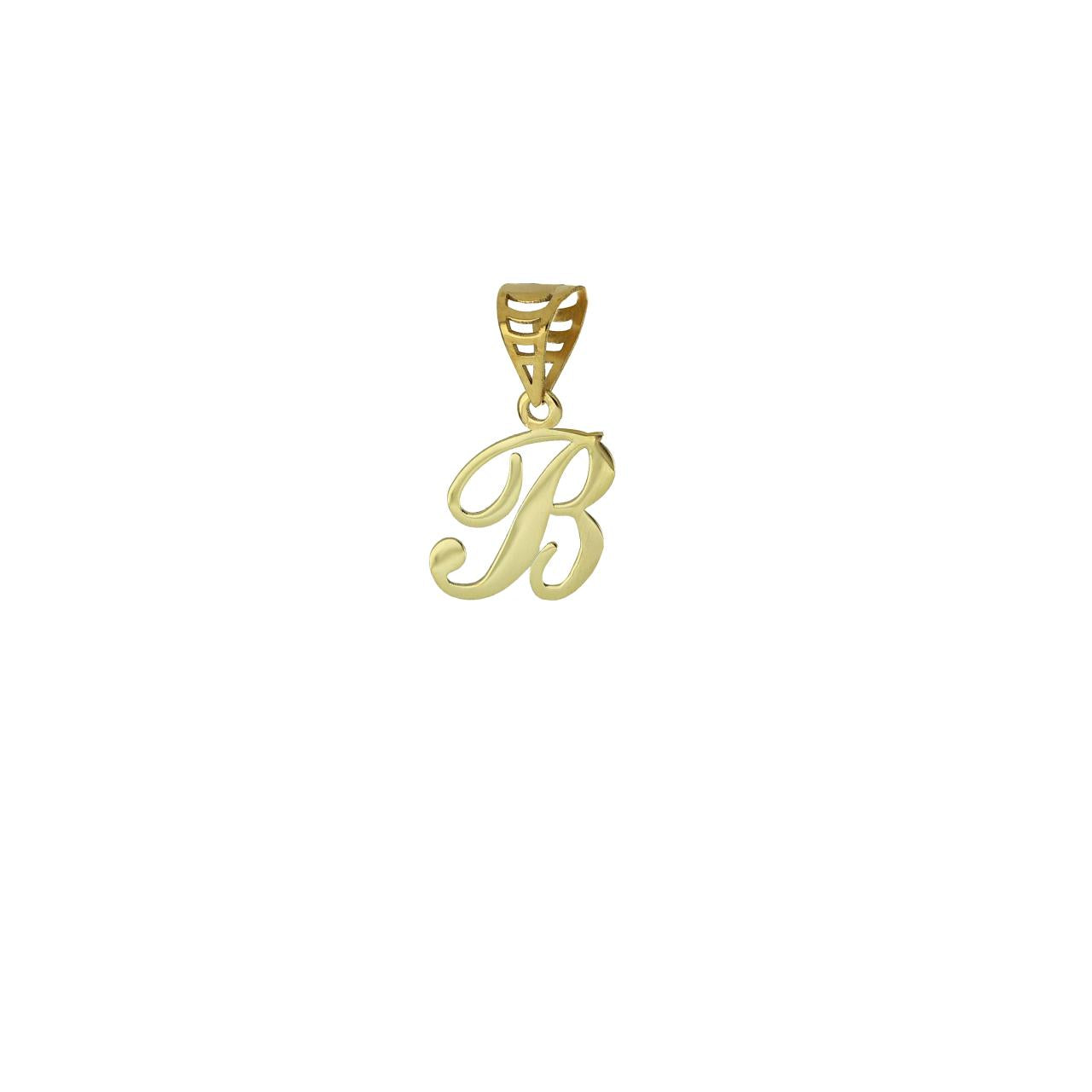 igold - Ciondolo in Oro 375% 9Kt con Lettera “B”