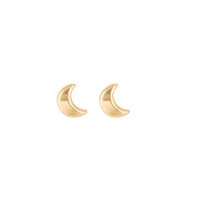 igold - Orecchini a lobo luna crescente in oro giallo 375% 9kt