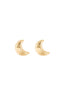 igold - Orecchini a lobo luna crescente in oro giallo 375% 9kt